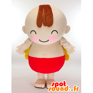 Baby mascot with a red slip and yellow wings - MASFR27302 - Yuru-Chara Japanese mascots