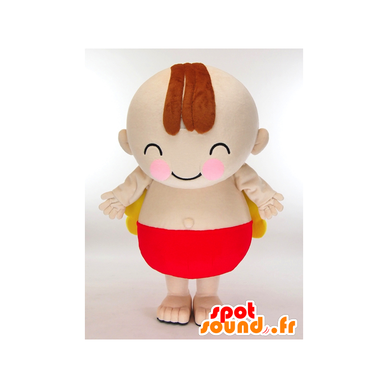Dítě maskot s červenými kalhotami a žlutými křídly - MASFR27302 - Yuru-Chara japonské Maskoti