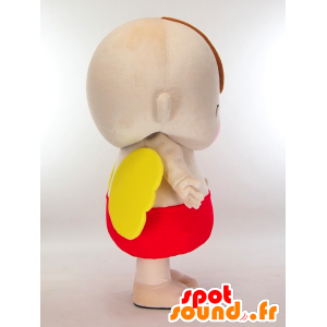 Mascotte baby met rode broek en gele vleugels - MASFR27302 - Yuru-Chara Japanse Mascottes