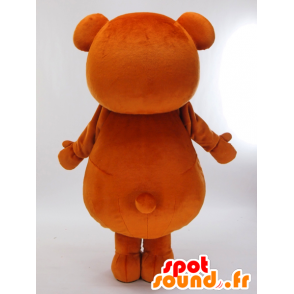 Ku-chan mascotte, bruine teddyberen, roze en wit Kitakyushu - MASFR27303 - Yuru-Chara Japanse Mascottes