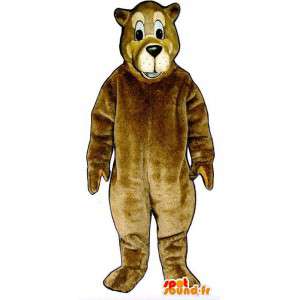Μασκότ καφέ αρκούδας. Καφέ Αρκούδα κοστούμι - MASFR007045 - Αρκούδα μασκότ