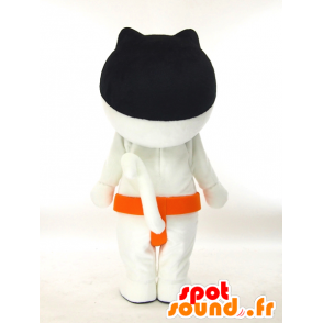 Schwarze und weiße Katze Maskottchen Sumo Okayama - MASFR27309 - Yuru-Chara japanischen Maskottchen