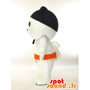 Mascotte de chat blanc et noir, sumo de Okayama - MASFR27309 - Mascottes Yuru-Chara Japonaises