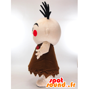 Hiepon Maskottchen, Cro-Magnon Mann mit einem braunen Kleid - MASFR27310 - Yuru-Chara japanischen Maskottchen