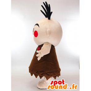 Hiepon Maskottchen, Cro-Magnon Mann mit einem braunen Kleid - MASFR27310 - Yuru-Chara japanischen Maskottchen