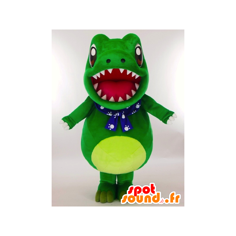 Mascot Saurusukun, groene dinosaurus en erg schattig geel - MASFR27311 - Yuru-Chara Japanse Mascottes