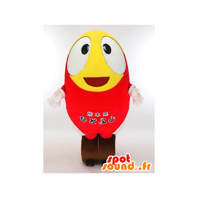 Hit-kun mascotte, geel en rood man, op wielen - MASFR27312 - Yuru-Chara Japanse Mascottes