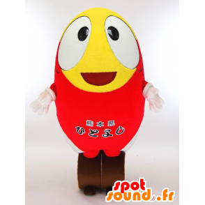 Hit-kun maskot, gul og rød mann, på hjul - MASFR27312 - Yuru-Chara japanske Mascots