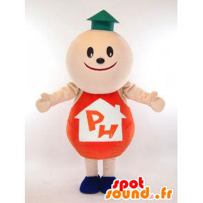 Power-kun μασκότ, γύρω από τον άνθρωπο με ένα σπίτι στο κεφάλι - Ιαπωνικές μασκότ Yuru-Chara - MASFR27314 - SpotSound.fr