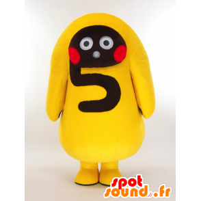 Terebiwakayama mascot, yellow guy with the figure 5 - MASFR27315 - Yuru-Chara Japanese mascots