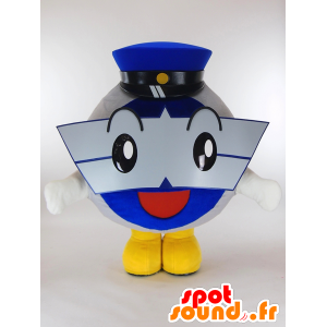 Mascotte de Lucci kun, bonhomme rond en forme de bus, de bateau - MASFR27316 - Mascottes Yuru-Chara Japonaises