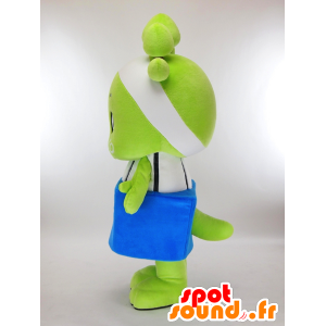 Mascotte de Nagara, bonhomme vert et bleu avec des arbres - MASFR27317 - Mascottes Yuru-Chara Japonaises