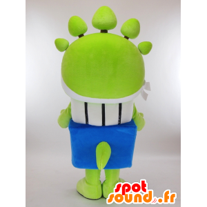 Nagara mascot, green and blue snowman with trees - MASFR27317 - Yuru-Chara Japanese mascots