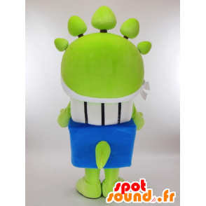 Mascotte de Nagara, bonhomme vert et bleu avec des arbres - MASFR27317 - Mascottes Yuru-Chara Japonaises