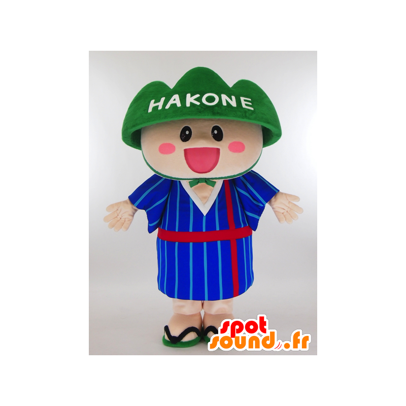 Hakojiro mascotte, vestita di tizio blu con le cuffie - MASFR27318 - Yuru-Chara mascotte giapponese