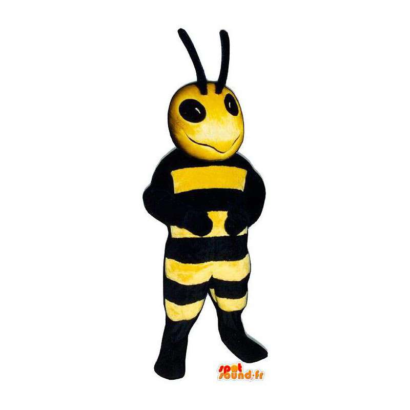 Mascot abelha amarela e preta. traje vespa - MASFR007048 - Bee Mascot