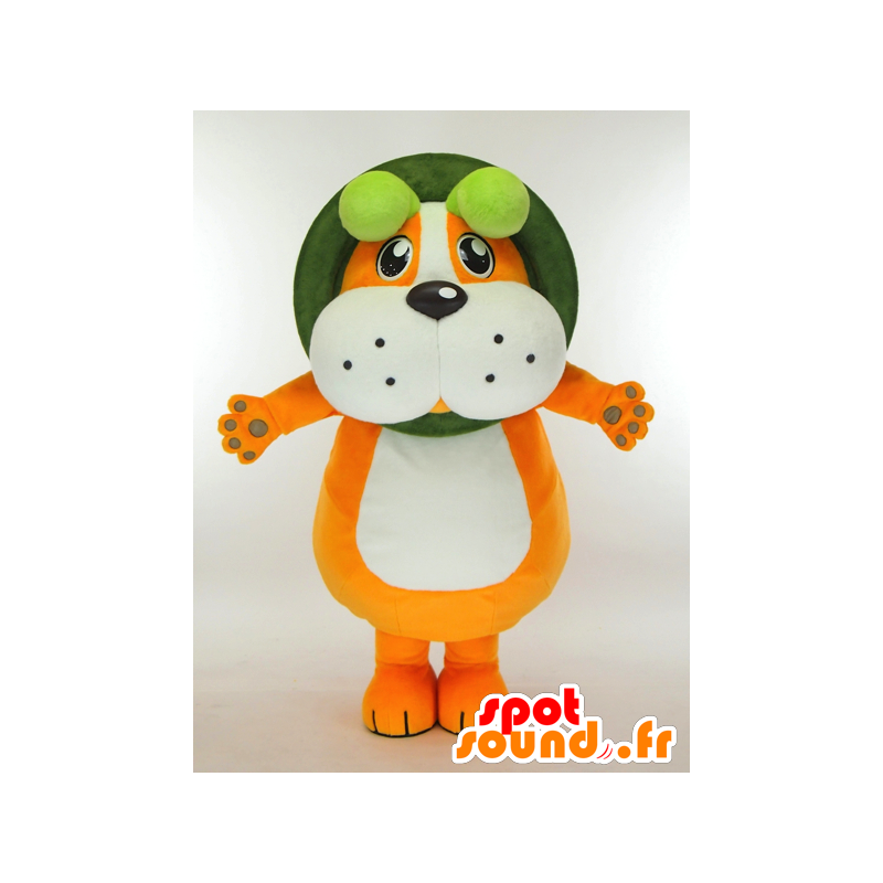 Noda ChaTaro Zhi mascot, orange and white dog with a bowl - MASFR27319 - Yuru-Chara Japanese mascots