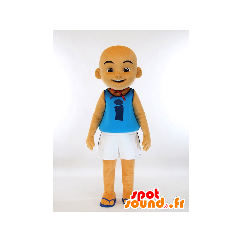 IPIN mascot, bald and tanned boy smiling - MASFR27320 - Yuru-Chara Japanese mascots