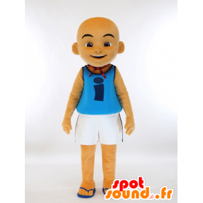 IPIN mascote, menino careca bronzeado e sorridente - MASFR27320 - Yuru-Chara Mascotes japoneses