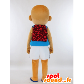 IPIN mascote, menino careca bronzeado e sorridente - MASFR27320 - Yuru-Chara Mascotes japoneses