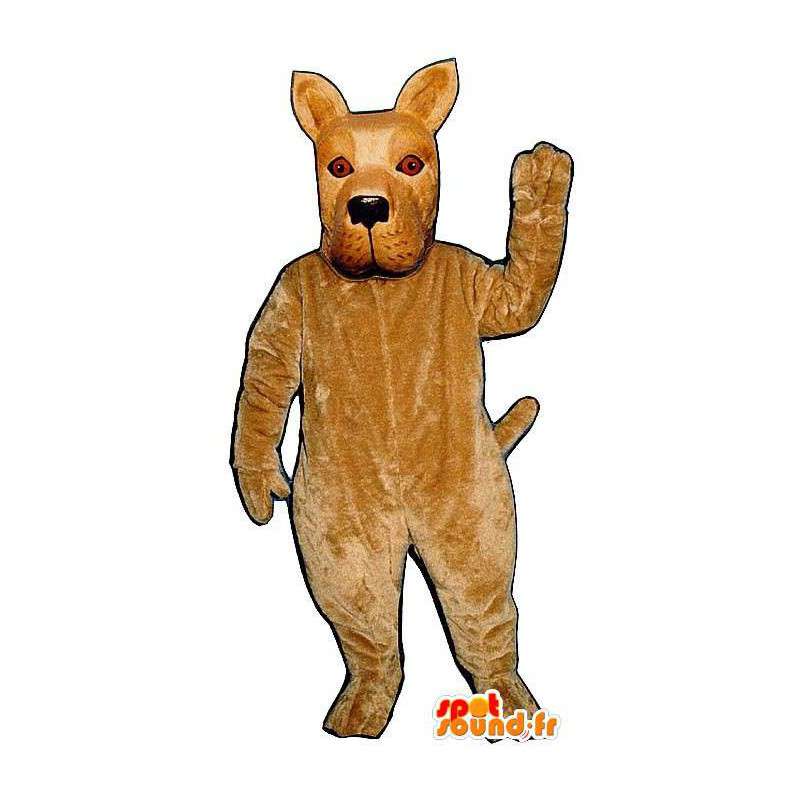 Meget realistisk beige hundemaskot - Spotsound maskot kostume