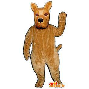 Meget realistisk beige hundemaskot - Spotsound maskot kostume