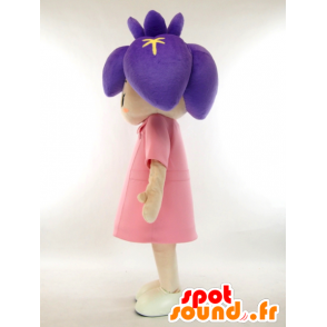 Mascota Upaman, traje de superhéroe conejo rosa - MASFR27323 - Yuru-Chara mascotas japonesas