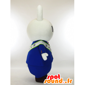 Usami mascotte Taro, coniglio bianco con una giacca e cravatta - MASFR27324 - Yuru-Chara mascotte giapponese