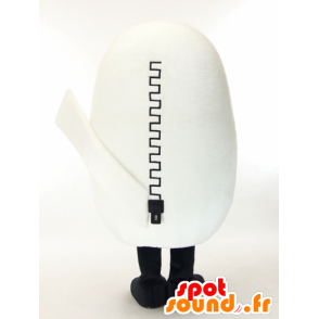 Fantasia de mascote Karashikun, ave branca com fecho éclair - Mascotes Yuru-Chara Japoneses - MASFR27326 - SpotSound.fr