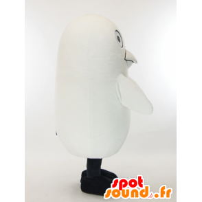 Mascot Karashikun, valkoinen lintu vetoketjulla - MASFR27326 - Mascottes Yuru-Chara Japonaises