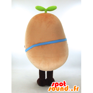 Mascotte de pomme de terre ronde géante et souriante - MASFR27328 - Mascottes Yuru-Chara Japonaises