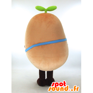 Apple maskot obří kolo země a usměvavý - MASFR27328 - Yuru-Chara japonské Maskoti