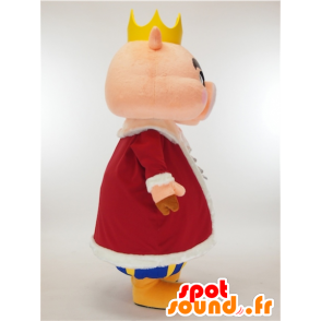 Mascotte de Butamon King, cochon rose habillé en roi - MASFR27330 - Mascottes Yuru-Chara Japonaises