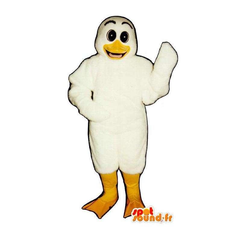 Biała kaczka maskotką. biały garnitur kaczka - MASFR007052 - kaczki Mascot