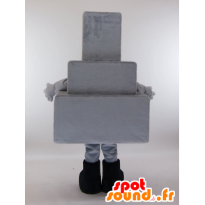 Tombstone-kun mascot, gray tombstone and smiling - MASFR27331 - Yuru-Chara Japanese mascots