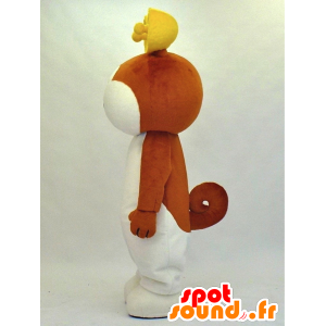 Michu mascot, brown and white dog, giant and fun - MASFR27334 - Yuru-Chara Japanese mascots