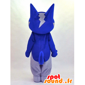 Mascot Hund grauen Wolf und Blau wild schau - MASFR27336 - Yuru-Chara japanischen Maskottchen