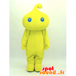 Gelb Schneemann-Maskottchen, riesige Alien- - MASFR27339 - Yuru-Chara japanischen Maskottchen