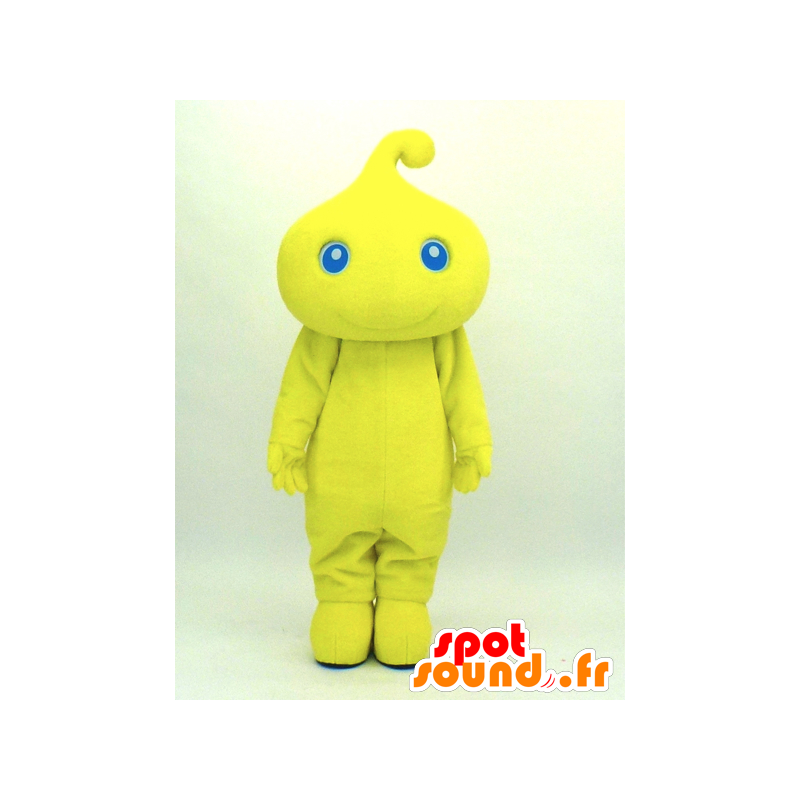 Gelb Schneemann-Maskottchen, riesige Alien- - MASFR27339 - Yuru-Chara japanischen Maskottchen