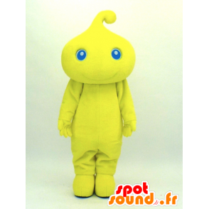 Gul snømann maskot, gigantisk alien - MASFR27339 - Yuru-Chara japanske Mascots