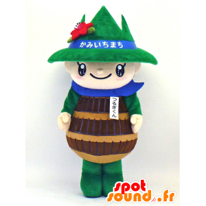 Maskot Tsurugi-kun, borovice jablko se zeleným hoře - MASFR27340 - Yuru-Chara japonské Maskoti