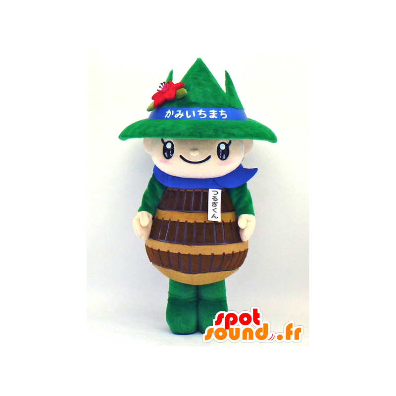 Mascot Tsurugi-kun, maçã do pinho com uma montanha verde - MASFR27340 - Yuru-Chara Mascotes japoneses