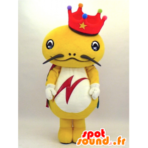 König Maskottchen Salamander-Kun, in gelbe Salamander König gekleidet - MASFR27341 - Yuru-Chara japanischen Maskottchen