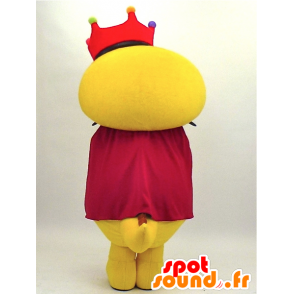 サンショウウオくんのマスコット、王に扮した黄色のサンショウウオ-MASFR27341-日本のゆるキャラのマスコット