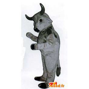 Mascotte de vache, de taureau gris - MASFR007055 - Mascottes Vache