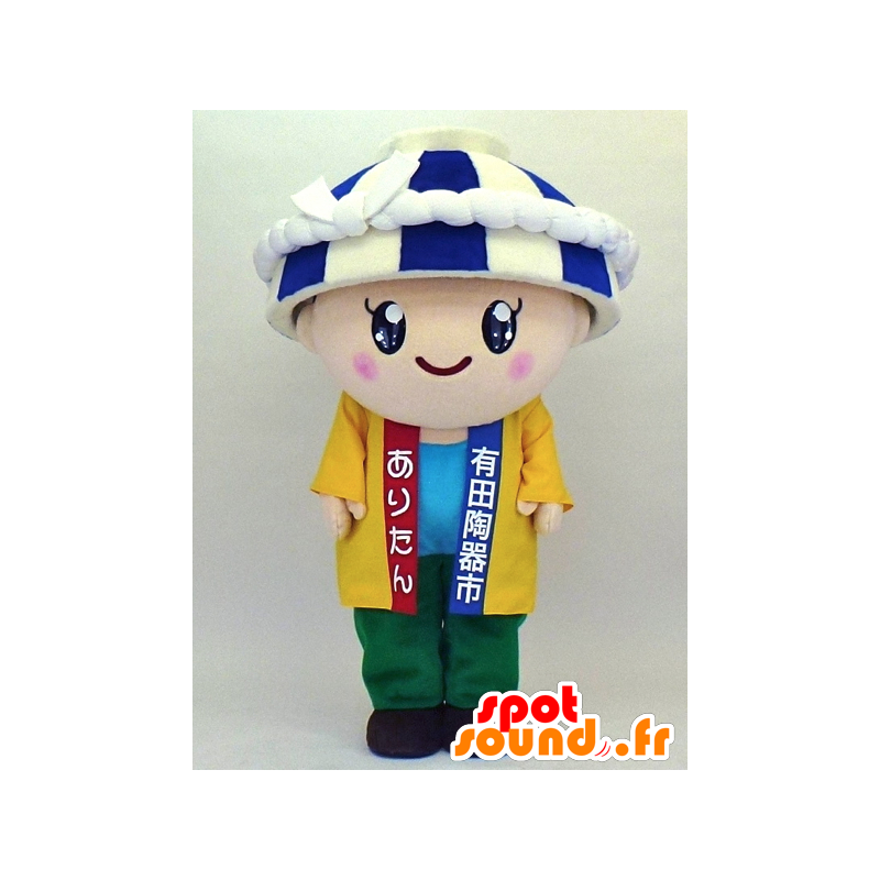 Mascot Aritan gutt med en bolle på hodet - MASFR27343 - Yuru-Chara japanske Mascots