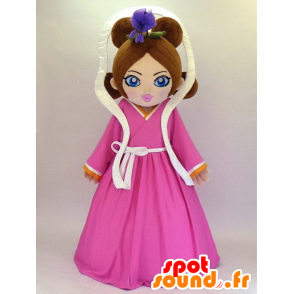 Mascot Otohime-chan, a princesa com um vestido rosa grande - MASFR27344 - Yuru-Chara Mascotes japoneses