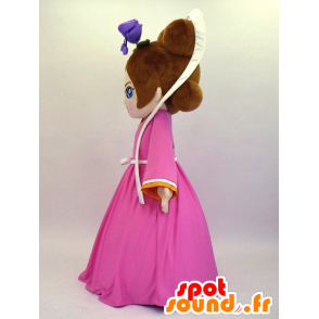 Mascotte de Otohime-chan, princesse avec une grande robe rose - MASFR27344 - Mascottes Yuru-Chara Japonaises