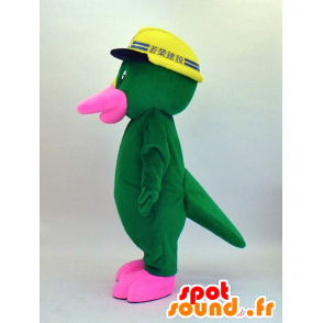 Wakkun mascotte, ornitorinco verde e rosa con le cuffie - MASFR27345 - Yuru-Chara mascotte giapponese
