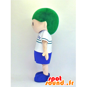 Mascotte de Kid Deryi, garçon sportif avec les cheveux verts - MASFR27346 - Mascottes Yuru-Chara Japonaises